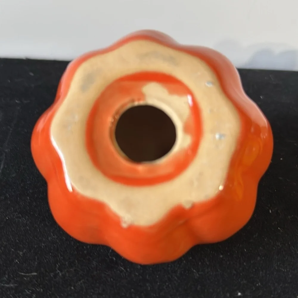 Vibrant Mini Orange Ceramic Pumpkin 3 Inches